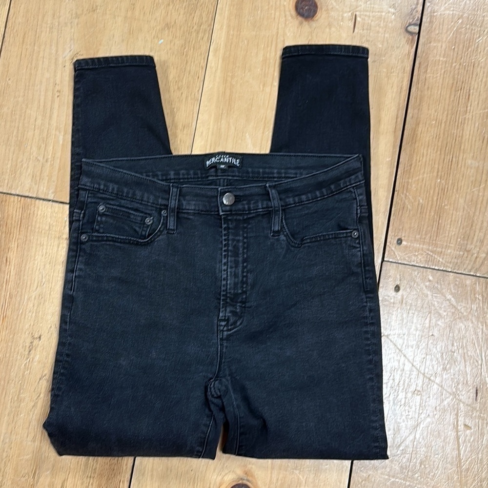 J. Crew Mercantile BLACK Denim Jeans Sz 30, stretchy